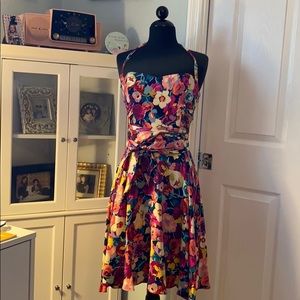 Betsey Johnson Silk Floral dress size 6
